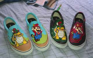 HAND PAINTED SUPER MARIO BROTHERS KIDS SHOES **  