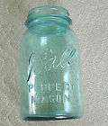   Ball Perfect Mason Glass Canning Jar Aqua Blue Quart Backward #2