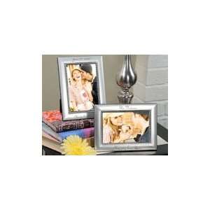  Engraved Beaded Matte Silver Picture Frame