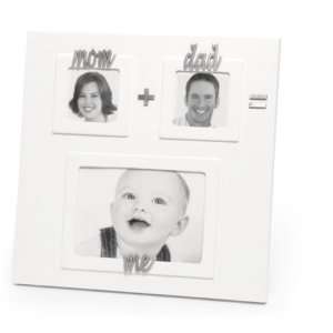    Mud Pie Baby Mom + Dad  Me Large White Equation Frame Baby