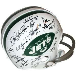  1969 New York Jets Super Bowl III Team Autographed Helmet 