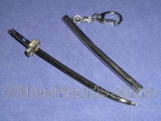 Japan Ninja Sword & Scabbard Model Metal Key Chain KeyRing Bag Charm 