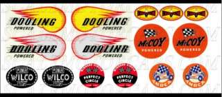 Dooling~Tether Car~Thimble Drome~Mite~WaterSlide Decals  