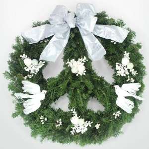  Peace Symbol Christmas Wreath 