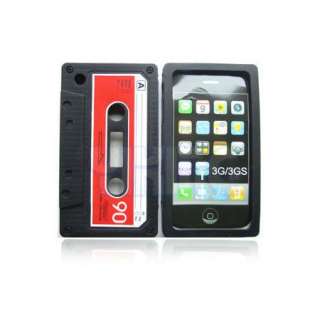 new Cassette Tape Silicone Case Cover iPhone 3G 3Gs Black free postage 