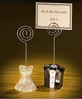 80 Bride and Groom Place Card Holders   Wedding Favor  