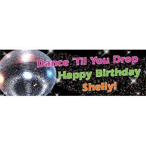  Disco Dancin Personalized Banner 18 Inch x 54 Inch All 