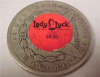 US Silver Dollar(1892)from Lady Luck Casino & Saloon $4.00 