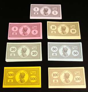 Monopoly Panama   Game Pieces   Panama Bankers Money  