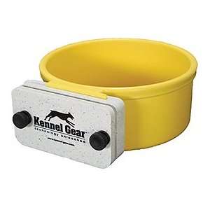   Kennel Gear 7100 5 20 Ounce Plastic Bowl System   Yellow