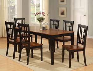 DINETTE KITCHEN DINING ROOM SET 7PC TABLE AND 6 CHAIRS  