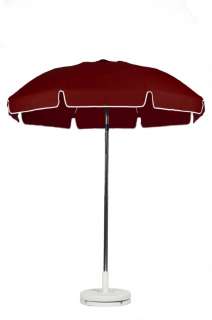 Burgendy Sunbrella Fiberglass Tilt Beach Umbrella  