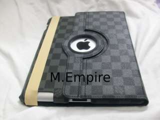 Top iPad 2 360° Rotating Leather Case Smart Cover With Swivel Stand 