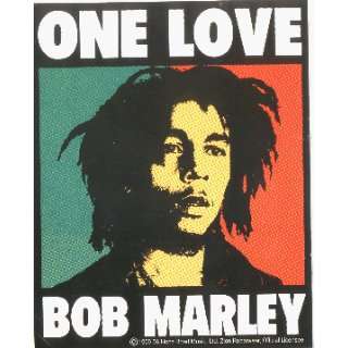  Bob Marley   One Love Tri Color Face   Sticker / Decal 