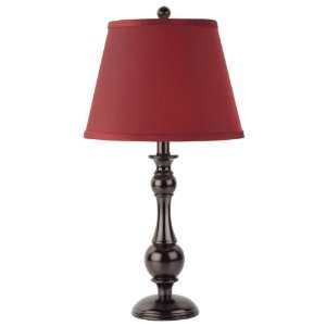 Globe Electric 68485 24 Inch Table Lamp, Red and Mohagoney Finish