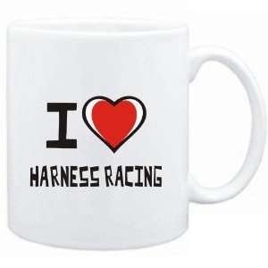    Mug White I love Harness Racing  Sports