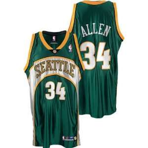  Ray Allen Seattle Supersonics Authentic Green NBA Jersey 