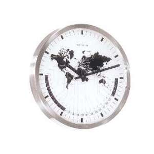  Hermle Design Quartz Wall Clock with World Time Display 