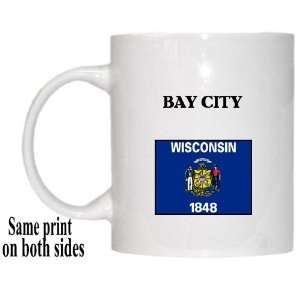    US State Flag   BAY CITY, Wisconsin (WI) Mug 