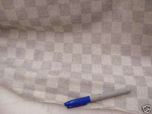 Fabric Yarn Dye Gray Check Upholstery/Drapery 142P  
