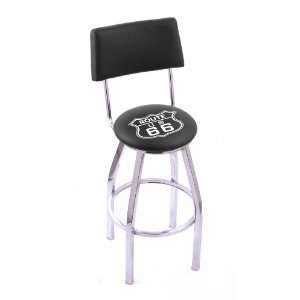 Route 66 30 Single ring swivel bar stool with Chrome, solid welded 