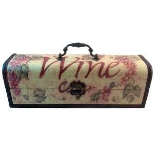  Wine Cloth Decorated Wooden Bottle Holder Box Kitchen 