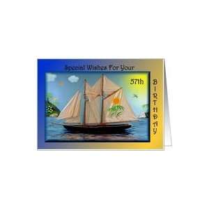  Birthday   57th / Sail Boat Card Toys & Games