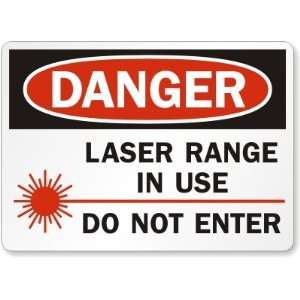  Danger Laser Range In Use Do Not Enter (with graphic 