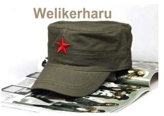 Che Guevara Red Star Military FLAT CAP HAT 2 Color  