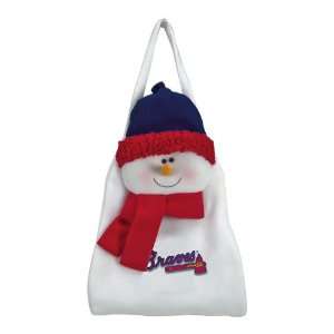  BSS   Atlanta Braves MLB Snowman Plush Door Sack or Purse 