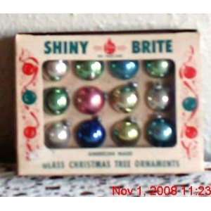  Vintage Christmas Shiny Brite Mini Glass Ornaments 60s 