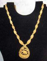 Vintage Faux Ivory Celluloid Elephant Necklace  
