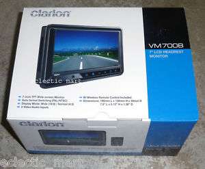 CLARION VM700B 7 HEADREST/STAND ALONE LCD WIDE MONITOR  