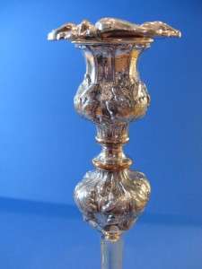 GOOD PAIR OF VINTAGE ROCOCO STYLE SILVER PLATED CANDLESTICKS  