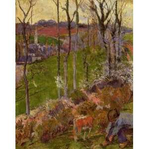   Inch, painting name Winter Landscape, Effect of Snow, By Gauguin Paul