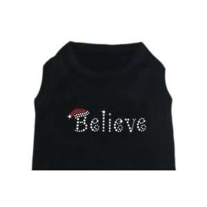    Believe Holiday Rhinestone Dog Shirt mSize XXL 