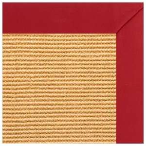  Bambu Sisal Rug with Red Designer Cotton Binding   2x3 