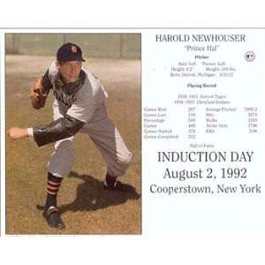  Hall of Fame Induction Photo Card Hal Newhouser 