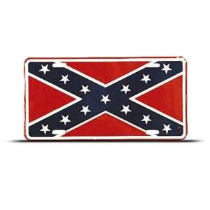  Confederate Flag License Metal Plate Wall Sign Tag 