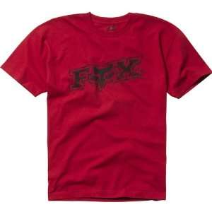 Fox Racing Sledgehammer Youth Boys Short Sleeve Fashion Shirt   Red 