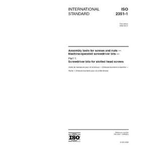 ISO 2351 12002, Assembly tools for screws and nuts 