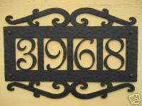 california spanish revival iron address plaque  