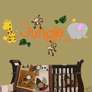   Jungle in here with Jungle Friends Wall Decal Nursery Kids Room Decor