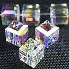 12 pcs swarovski 5601 4mm cube crystal bead clear ab