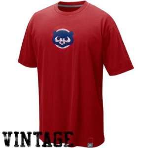  Mens Chicago Cubs Red Cooperstown Logo Washed Organic 