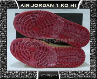 2011 Nike Air Jordan 1 Retro KO Hi White Black Varsity Red US 11.5 