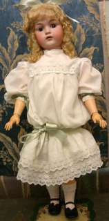 33 HUGE KESTNER 214 ANTIQUE character doll in antique dress must see 