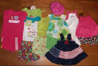 NWT Baby girl 6 9 month summer clothes lot shorts sundress Childrens 