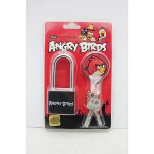  Imported Angry Birds Padlock, 3 Keys & Charm   BLACK 