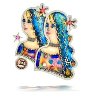 Youthful Gemini the Twins Zodiac Pin from the Artazia Collection #906 